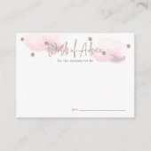 Cloud 9 Roze Baby shower Advies Informatiekaartje (Voorkant)