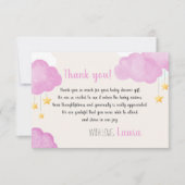 Cloud 9 Roze bedankkaart (Voorkant)
