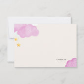 Cloud 9 Roze bedankkaart (Achterkant)