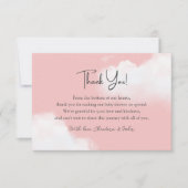 Cloud 9 Roze Meisje Baby shower Dank u Kaart (Voorkant)