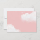 Cloud 9 Roze Meisje Baby shower Dank u Kaart (Achterkant)