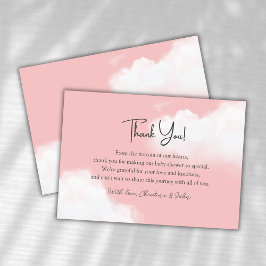 Cloud 9 Roze Meisje Baby shower Dank u Kaart