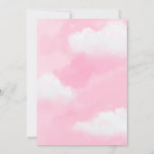 Cloud 9 Roze Meisje Baby Shower Uitnodiging (Achterkant)
