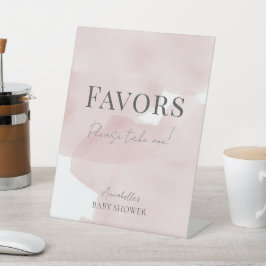 Cloud 9 Roze Sky Meisje Baby shower Gunsten Reclamebord Met Voetstuk