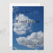 Cloud 9 Sla de datum op Save The Date (Voorkant / Achterkant)