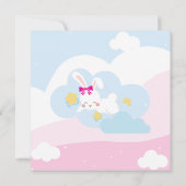 Cloud 9 Some Bunny Pink Spring Girl Baby shower Kaart (Achterkant)