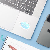 Cloud 9 sticker (Laptop met iPhone)