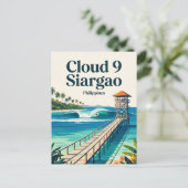 Cloud 9 Surfbreker Filipijnen Briefkaart (Staand voorkant)