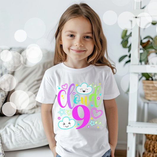 Cloud 9 T-shirt Neon Rainbow Clouds T-shirt