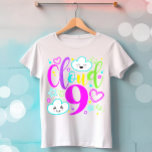 Cloud 9 T-shirt Neon Rainbow Clouds T-shirt<br><div class="desc">Meisje Cloud 9 Uitnodiging. Schattige uniek ontwerp</div>