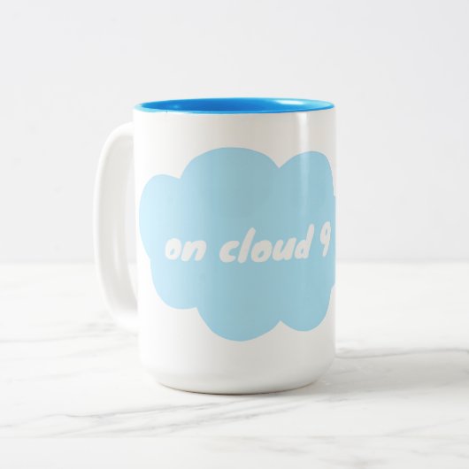 Cloud 9 tweekleurige koffiemok (Voorkant links)