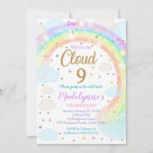 Cloud 9 Uitnodiging regenboogwolken uitnodigen (Voorkant)