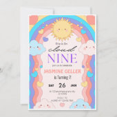 Cloud 9 Verjaardag uitnodiging (Voorkant)