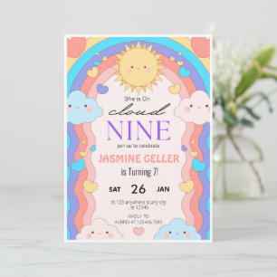 Cloud 9 Verjaardag uitnodiging