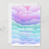 Cloud 9 verjaardagsuitnodigingen Rainbow Paarse Ro Kaart (Voorkant)