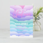 Cloud 9 verjaardagsuitnodigingen Rainbow Paarse Ro Kaart (Staand voorkant)