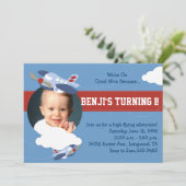 Cloud 9 - Vliegtuiguitnodiging van de partij Kaart (Staand voorkant)