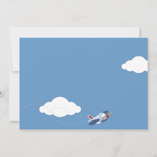 Cloud 9 - Vliegtuiguitnodiging van de partij Kaart (Achterkant)