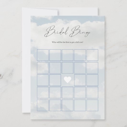 Cloud 9 Vrijgezellenfeest Bingo Game Kaarten (Voorkant)