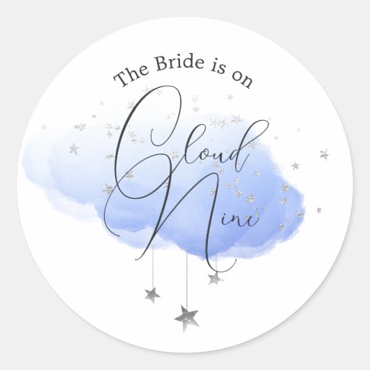 Cloud 9 Vrijgezellenfeest Ronde Sticker (Voorkant)