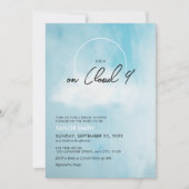 Cloud 9 Vrijgezellenfeest Theme Minimalist Modern Kaart (Voorkant)