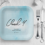 Cloud 9 Vrijgezellenfeest Theme Minimalistische De Papieren Bordje<br><div class="desc">Maak kennis met onze "On Cloud 9"-borden, ideaal voor een vrijgezellenfeest, een vrijgezellenfeest of een verjaardagsfeest! Deze borden vervoeren je naar een droomwereld van fluffy wolken en eindeloze mogelijkheden. Onze "On Cloud 9"-borden zijn gemaakt met papier van hoge kwaliteit en zijn duurzaam en robuust, zodat uw gasten zonder zorgen van...</div>