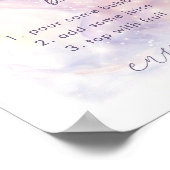 Cloud 9 Watercolor Bruidsdiner Mimosa Bar Poster (Hoek)
