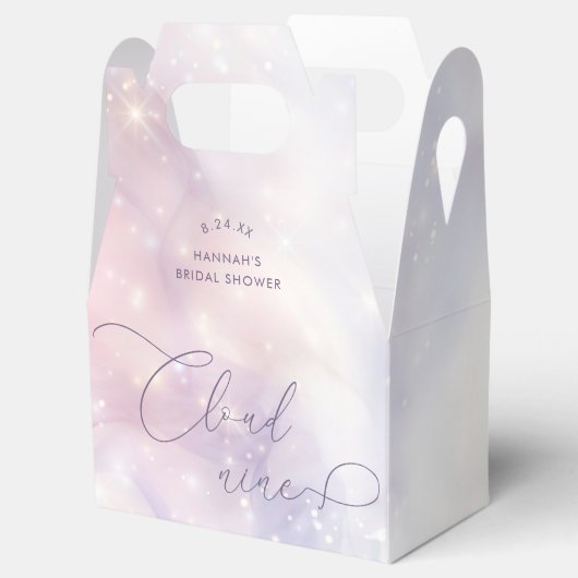 Cloud 9 Watercolor Bruidsdouche Bedankdoosjes (Geopend)