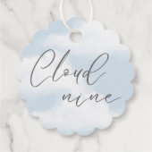 Cloud 9 Watercolor Bruiloftsborrel Bedankjes Labels (Achterkant)