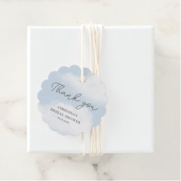 Cloud 9 Watercolor Bruiloftsfeest Bedankjes Labels