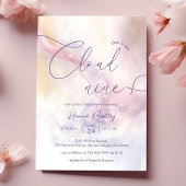 Cloud 9 Waterverf Baby shower Invitation Kaart
