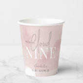 Cloud 9 Waterverf Girl Baby shower Papieren Bekers (Voorkant)