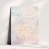Cloud 9 Waterverf Sky Baby shower Invitation Kaart