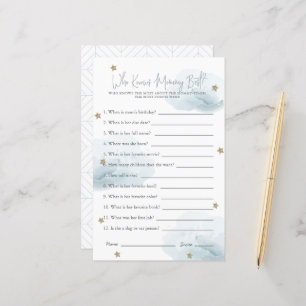 Cloud 9 Wie kent mama blauw Baby shower spel