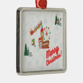 Cloud Achtergrond LONDEN - Kerstversieringen Metalen Ornament (Rechts)