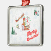 Cloud Achtergrond LONDEN - Kerstversieringen Metalen Ornament (Links)