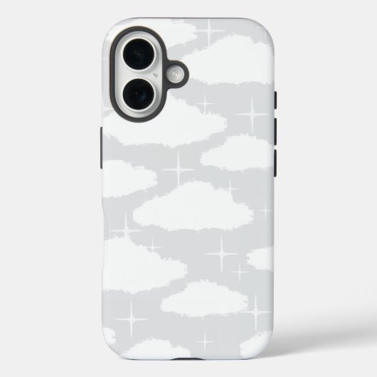 Cloud all-over-print with Sparkle Glitter Case-Mate iPhone Case (Achterkant)