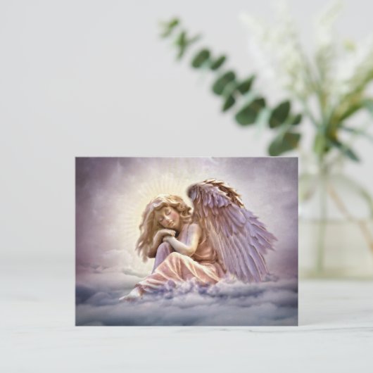 cloud angel-briefkaart briefkaart (Staand voorkant)