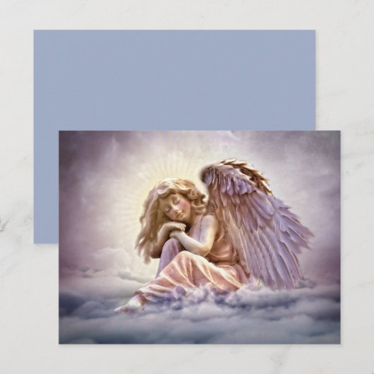 cloud angel-briefkaart briefkaart (Voorkant / Achterkant)
