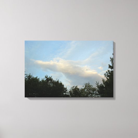 Cloud Angel die door de hemel vliegt - Larg Canvas Afdruk (Voorkant)