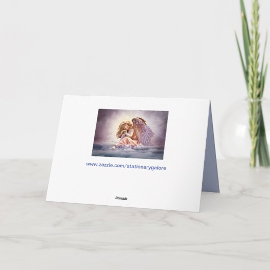 cloud angel-wenskaart kaart (Achterkant)