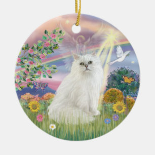 Cloud Angel - Witte Perzische kat Keramisch Ornament