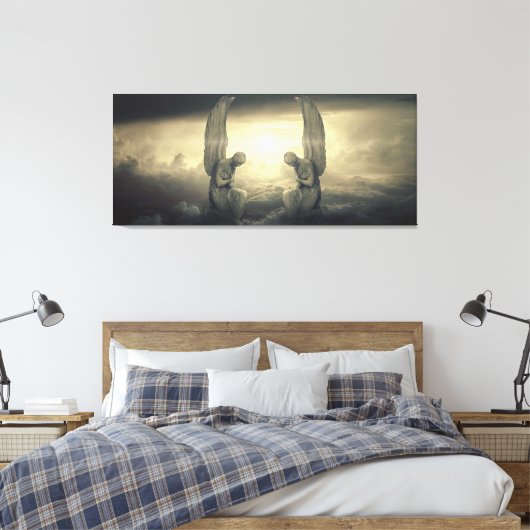 Cloud Angels verpakt canvas (Insitu (Slaapkamer))