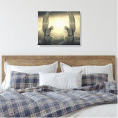 Cloud Angels verpakt canvas Afdruk (Insitu (Slaapkamer))