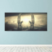 Cloud Angels verpakt canvas Afdruk (Insitu (Houten vloer))