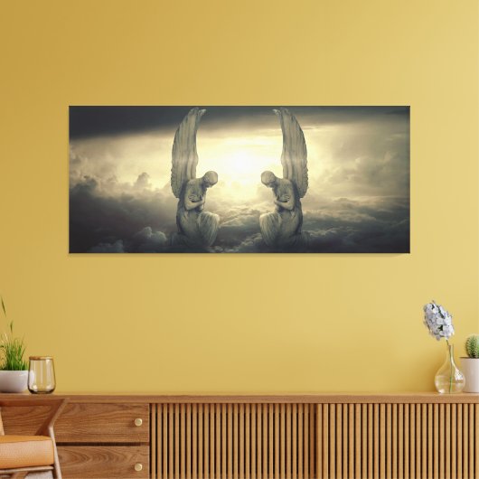 Cloud Angels verpakt canvas Afdruk (Insitu (Woonkamer))
