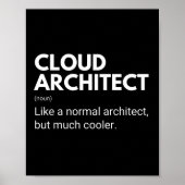 Cloud Architect Funny Gezegde Poster (Voorkant)