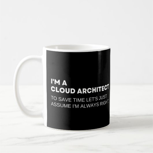 Cloud Architect Grappige Ingenieurs Koffiemok (Links)