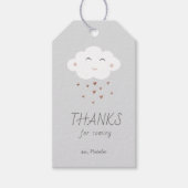 Cloud baby shower bedankt label cadeau cadeaulabel (Voorkant)