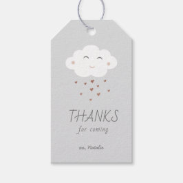 Cloud baby shower bedankt label cadeau cadeaulabel